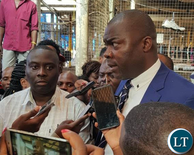 Lusaka Province Minister Bowman Lusambo on a familiarization tour of City Market Market and part of Lusaka CBD