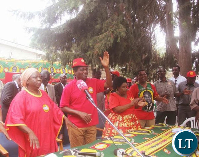 Mr Hichilema addressing a media conference on Wednesday