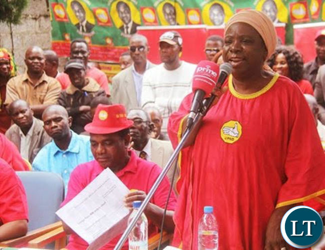 UPND National Chairperson who has been directed to write to government to stop the same of NRDC and Chichele Lodge l addressing a media conference