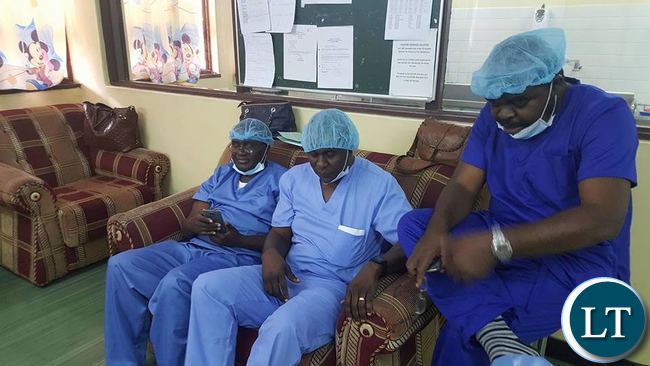 Surgeons at UTH during the operation