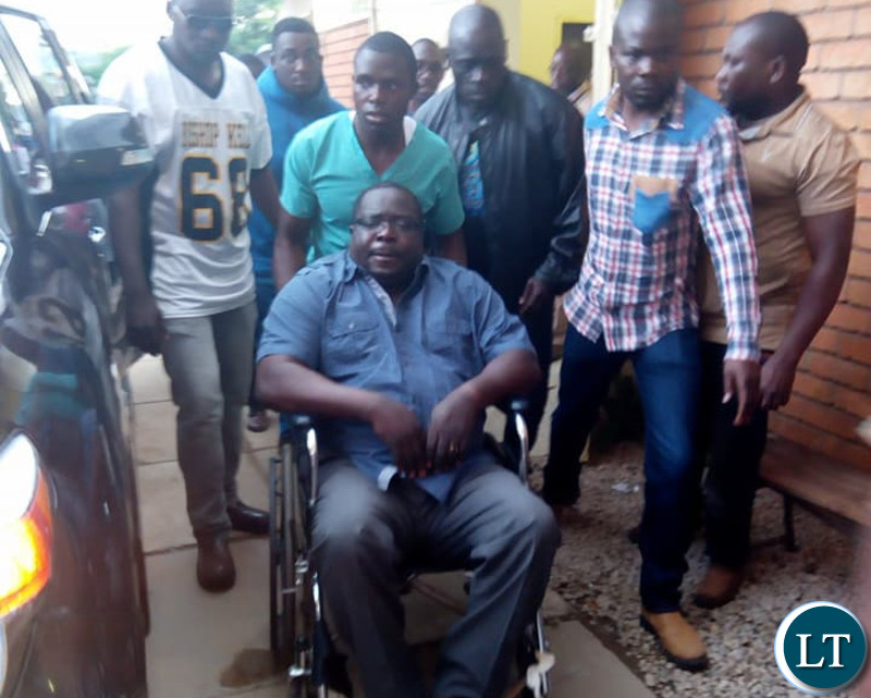 Kambwili after he failed to walk