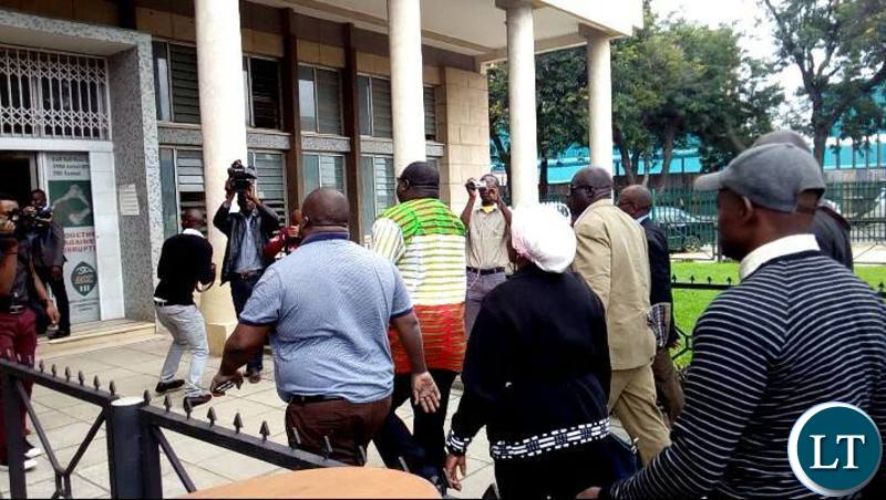 Mr Kambwili entering ACC Headquaters
