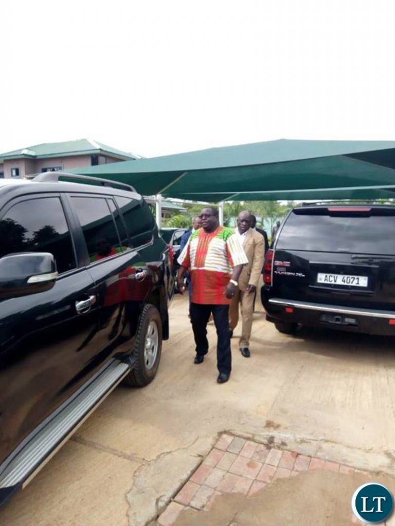 Mr. Kambwili arriving at ACC Headquaters