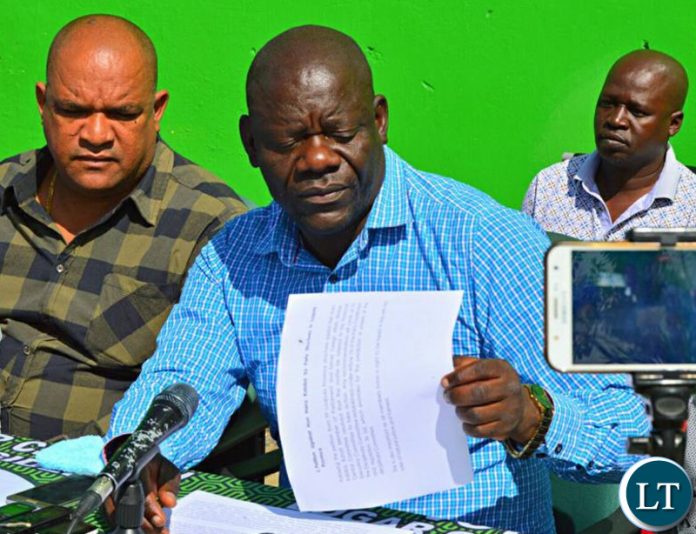 Party Secretary General Davies Mwila