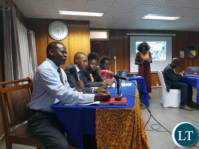 Panelists during a public discussion organsied by the Oasis Forum in Lusaka on Tuesday evening.