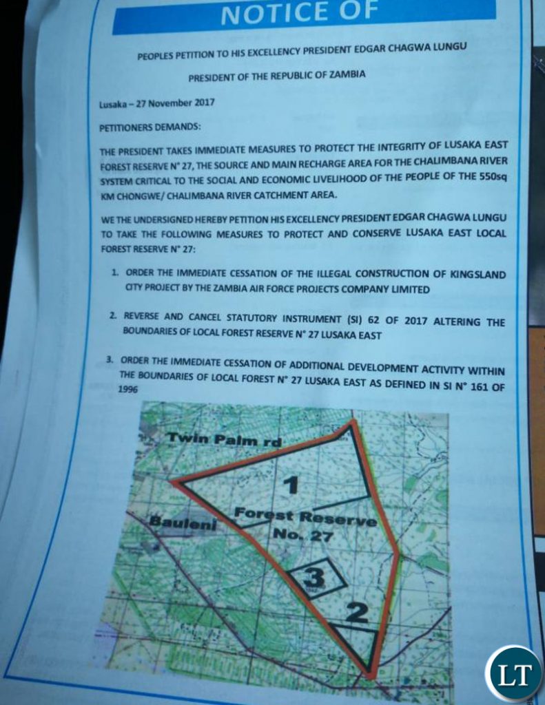 Petition to President Edgar Lungu