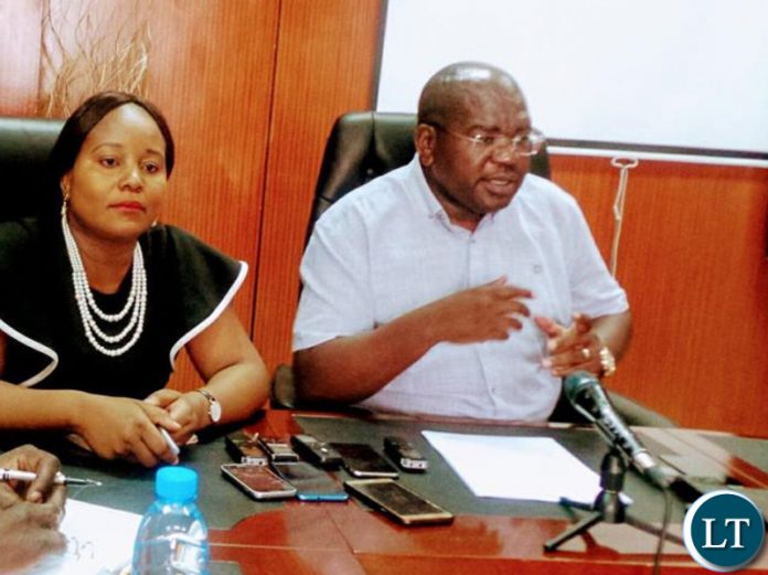 Minister of Fisheries and Livestock, Hon. Kampamba Mulenga, with Minister of Health Dr Chilufya