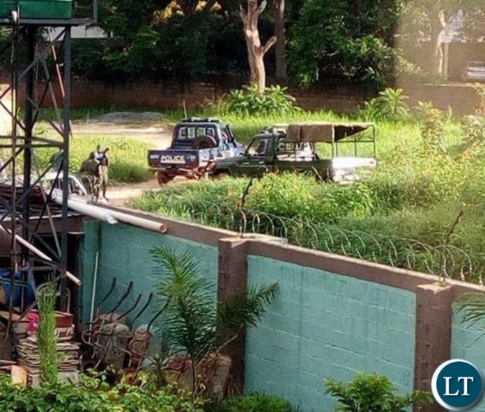 Kambwili's house with Police Presence