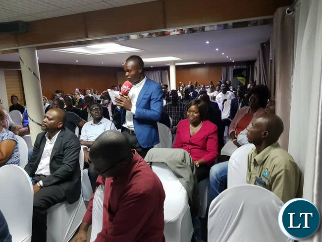 Members of the audience that attended the public discussion organized by the Oasis Forum in Lusaka on Tuesday evening.