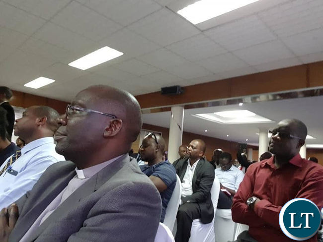 Members of the audience that attended the public discussion organized by the Oasis Forum in Lusaka on Tuesday evening.