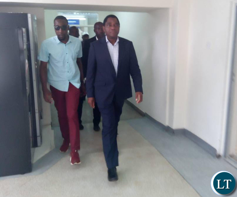 HH arriving at CfB Medical Centre to visit Mr Kambwili