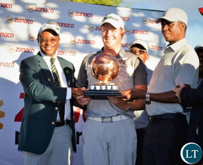 PRESIDENT Edgar Lungu at the 2018 Zanaco Masters Golf Tournament finals