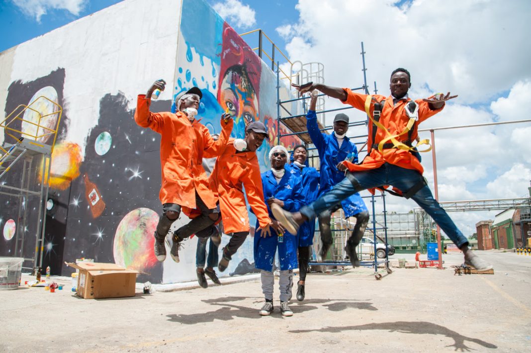 Zambian breweries’ graffiti artists bring new meaning to watercolour