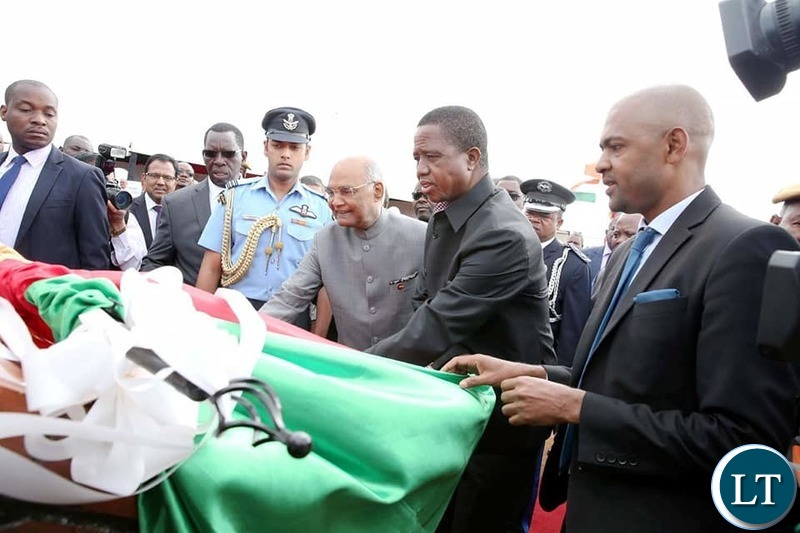 President Edgar Lungu and visiting President of India Shri Ram Nati Kovind today launched works to decongest Lusaka roads