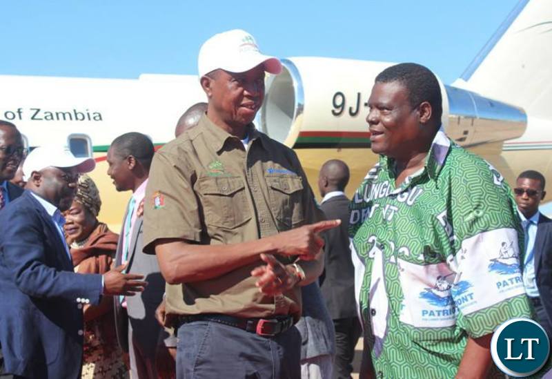 President Lungu in Chnsali for a Tree Planting day