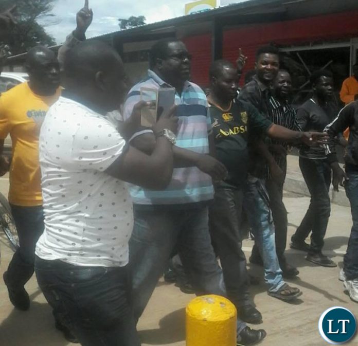 Mr Kambwili shortly after he was released by police