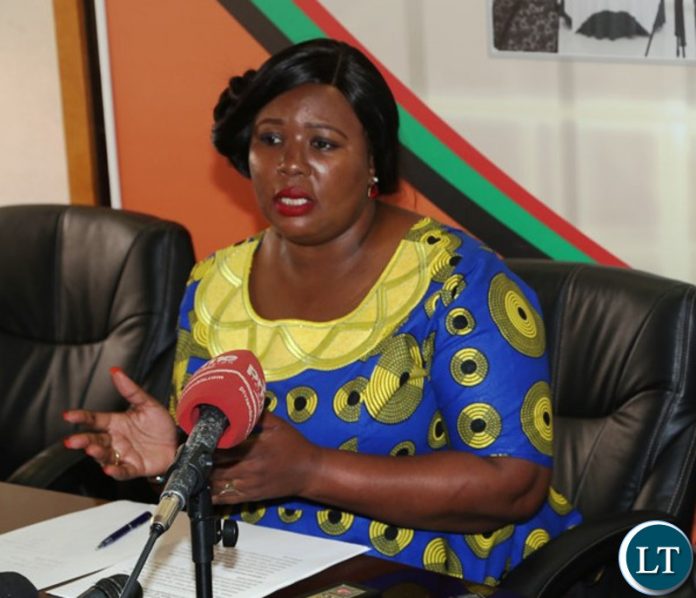 Minister of Information and Broadcasting Dora Siliya addressing the Journalist during Media briefing Minister of Information and Broadcasting Dora Siliya addressing the Journalist during Media briefing
