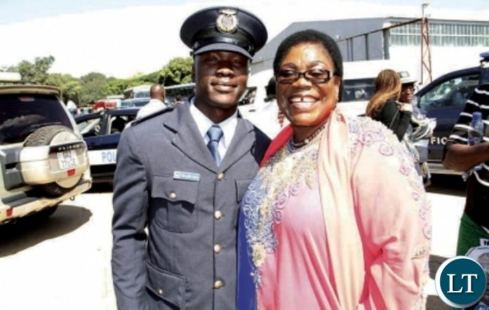Former First Lady Vera Chiluba with her son Frederick Chiluba junior after a pass-out parade at Zambia Air Force base in Livingstone in 2014 Former First Lady Vera Chiluba with her son Frederick Chiluba junior after a pass-out parade at Zambia Air Force base in Livingstone in 2014