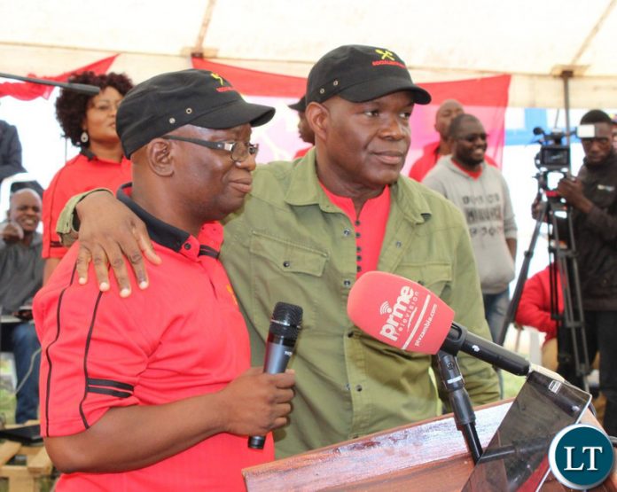 Socialist Party general secretary, Cosmas Musumali and the party’s 2021 presidential candidate and deputy general secretary, Fred M’membe, Socialist Party general secretary, Cosmas Musumali and the party’s 2021 presidential candidate and deputy general secretary, Fred M’membe,
