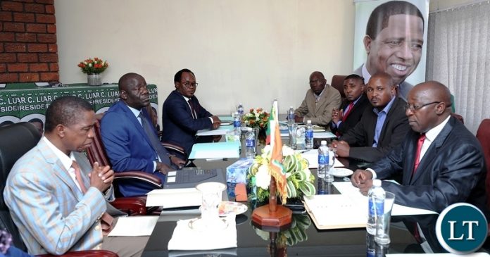 President Edgar Lungu attends dialogue process through the Zambia Centre for Inter Party Dialogue at Pf headoffice in Lusaka 08I9537 (1)