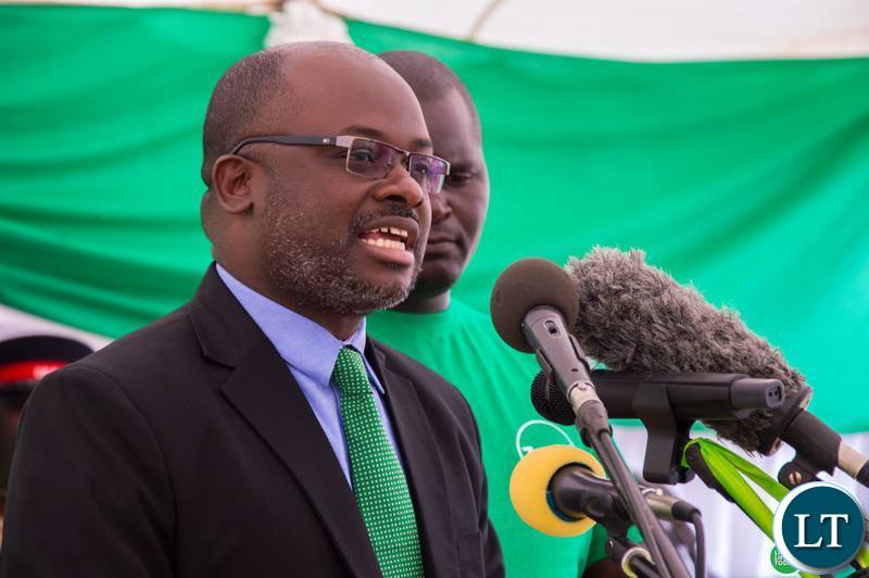 Zamtel CEO Sydney Mupeta speaking during the commissioning of the communication tower in Dundumwezi