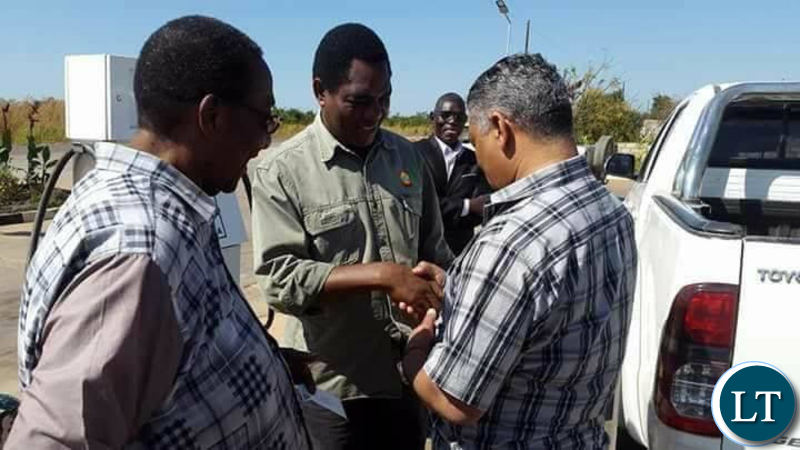 Hakainde Hichilema along with his Vice President Geoffrey Mwamba today meeting with Justice Minister Given Lubinda