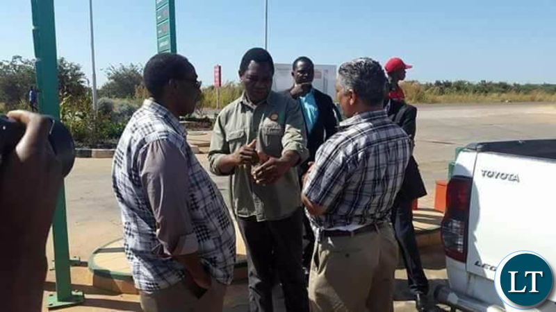Hakainde Hichilema along with his Vice President Geoffrey Mwamba today meeting with Justice Minister Given Lubinda