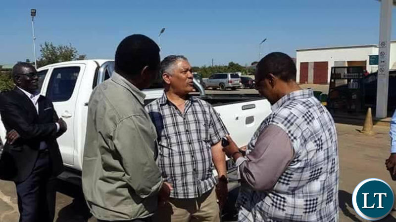 Hakainde Hichilema along with his Vice President Geoffrey Mwamba today meeting with Justice Minister Given Lubinda