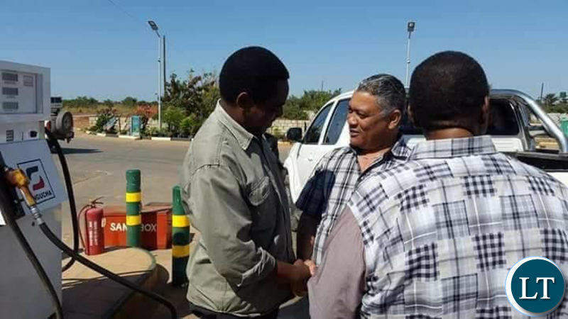 Hakainde Hichilema along with his Vice President Geoffrey Mwamba today meeting with Justice Minister Given Lubinda