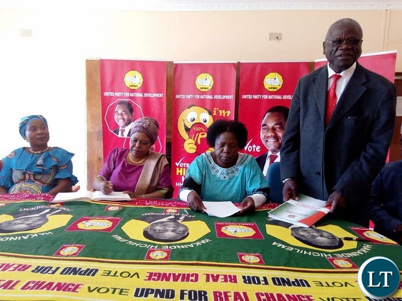 Minister for Religious Affairs and National Guidance Hon Godfredah Sumaili and the UPND leadership