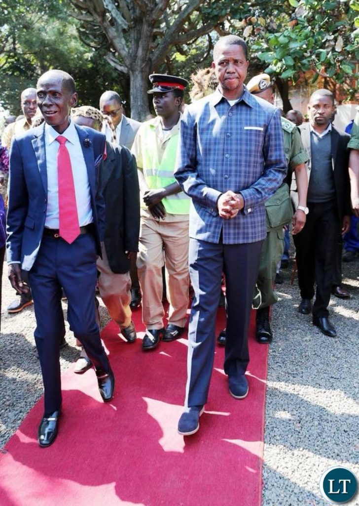 President Lungu with Chief Mpezeni