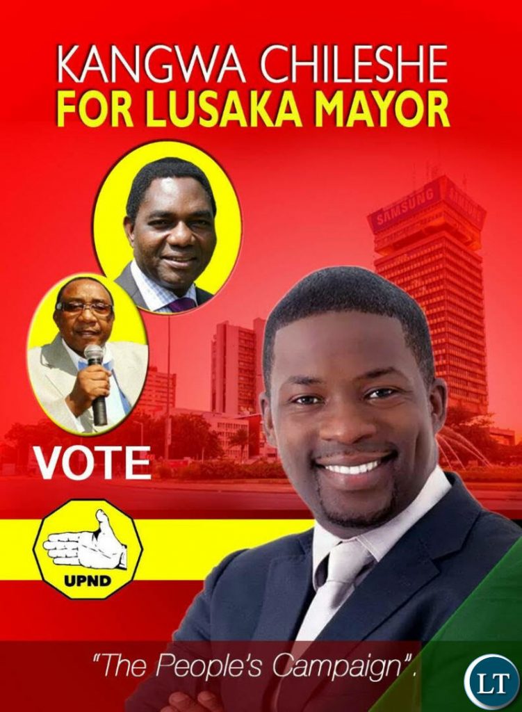 Pastor Chileshe’s campaign poster