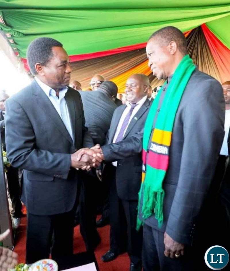 HH and President Lungu meet at late Munkombwe’s burial in Choma