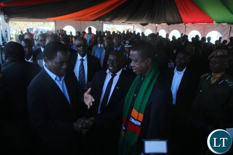 HH greets First Lady Esther Lungu at late Munkombwe’s burial in Choma