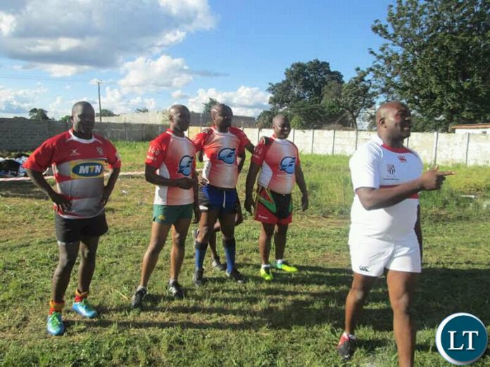 Njovu (in white t-shirt), is a former Diggers and Zambia 15s Centre and is also current Head Coach of current league leaders Diggers Rugby Club.