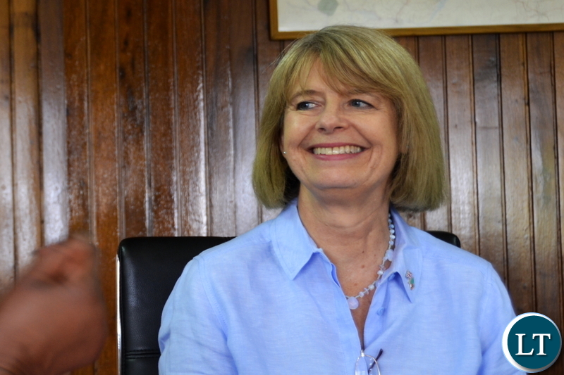 British Minister of State for the Foreign Office and Commonwealth HARRIET BALDWIN MP pays a Courtesy call on Finance Minister Margaret Mwanakatwe MP
