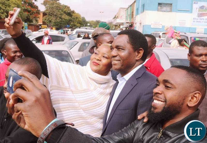 HH interacts with Lusaka residents