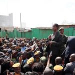 President Edgar Lungu address COMESA traders after touring the gutted market 08I0972