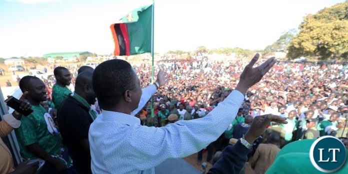 President Edgar Lungu at the Public rally in Lumezi Eastern Province on Saturday