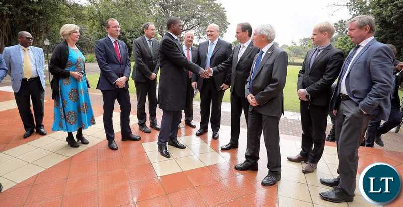 President Lungu greats EU Ambassadors at State House on Friday