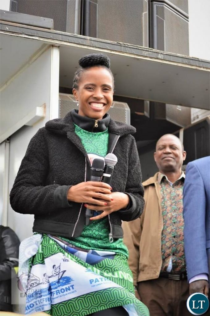 Tasila Lungu at a Company Rally
