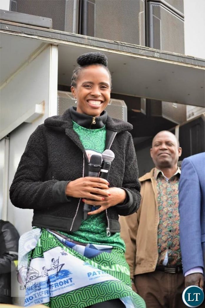 Tasila Lungu at a Company Rally
