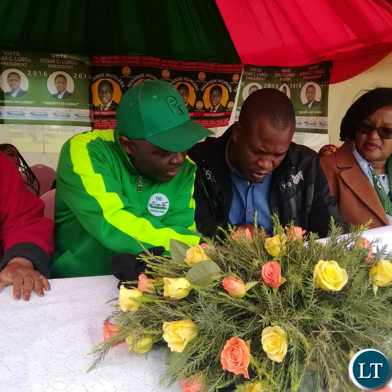 The joint UPND-PF press briefing.