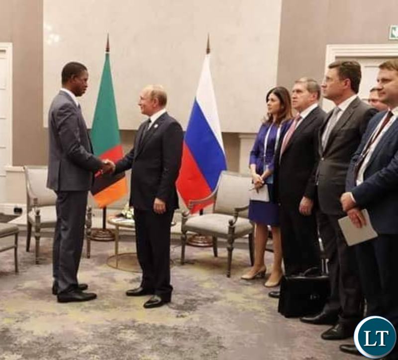 President Edgar Lungu and Russia’s Vladimir Putin Meeting