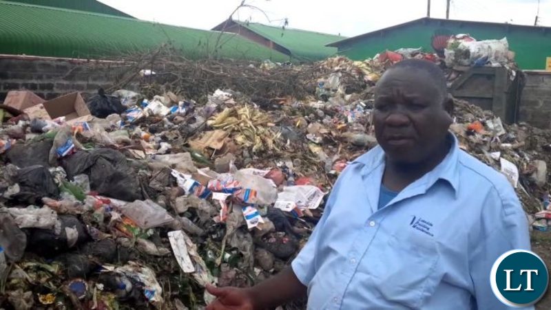 Uncollected garbage in Lusaka