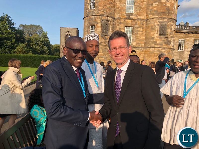 Hon. Charles Banda with Rt Hon Jeremy Wright QC MP. Secretary of State for Digital, Culture, Media and Sport