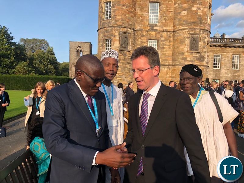 Hon. Charles Banda with Rt Hon Jeremy Wright QC MP. Secretary of State for Digital, Culture, Media and Sport
