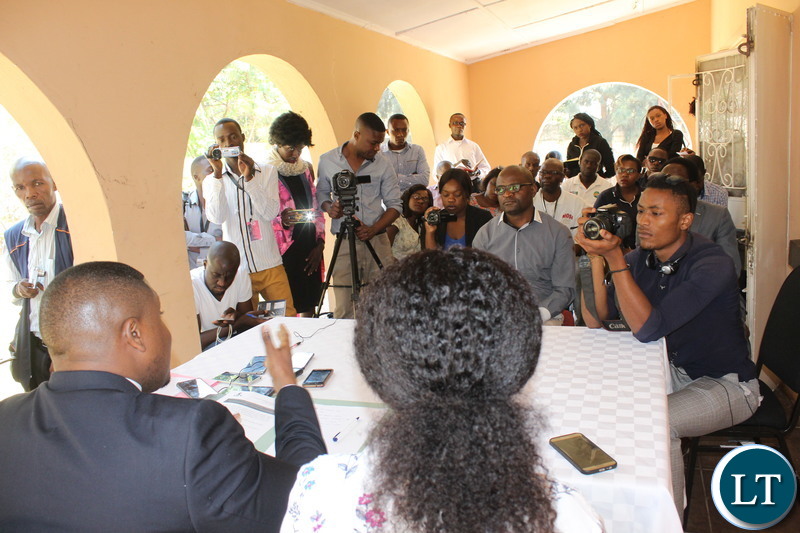 Media Briefing in Lusaka with ZCID Board Spokesperson Jackson Silavwe