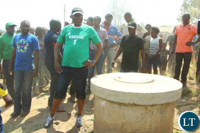 Kabushi Member of Parliament Bowman Lusambo is left disappointed after he inspected the works on the water and sanitation project