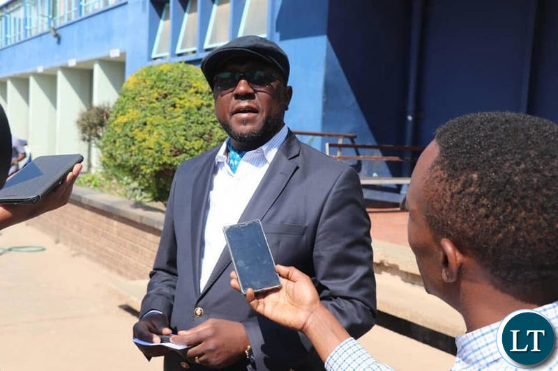 UPND Chairman for Elections Garry Nkombo at Lusaka Central Police